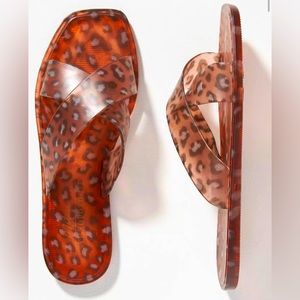 Anthropologie Matisse Jelly Slides 🐆 NWT size 8